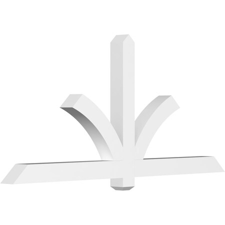 Ekena Millwork Redmond Architectural Grade PVC Gable Bracket, 72"W x 33"H x 4"D x 4"F, 11/12 Pitch GBP072X33X0404RED00
